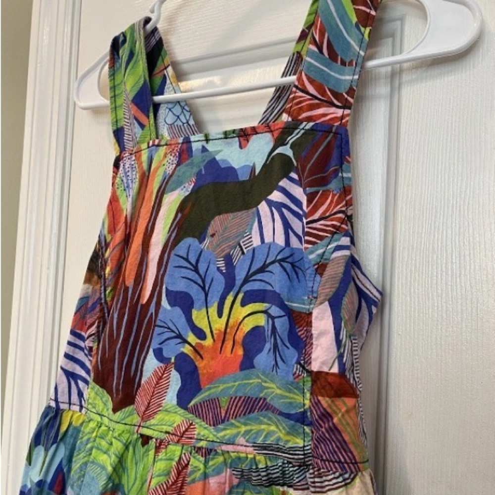 Anthropologie the art of Orange Sigal Tropical print Dress - Picture 10 of 14